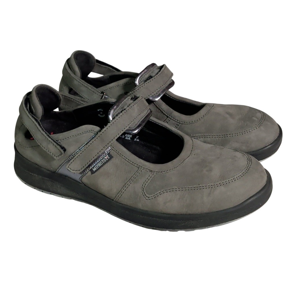 Mephisto Mary Jane Shoes Womens Size 9.5 Gray Sporty Runoff Air-Jet Bohemian